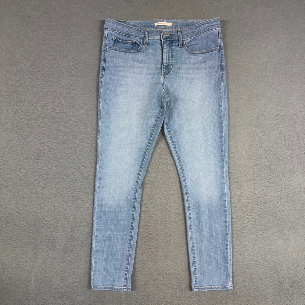 Levis Jeans Womens 31 (Fit 32x27) Blue 311 Shaping Skinny Distressed Denim